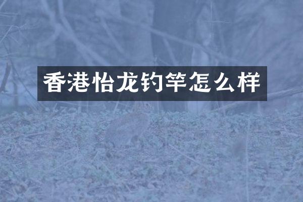 香港怡龙钓竿怎么样