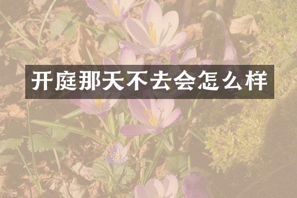 开庭那天不去会怎么样