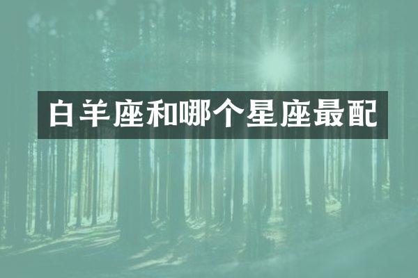 白羊座和哪个星座最配