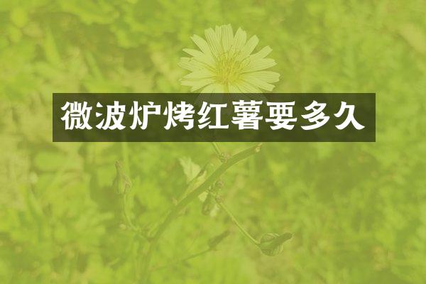微波炉烤红薯要多久