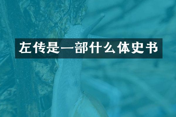 左传是一部什么体史书