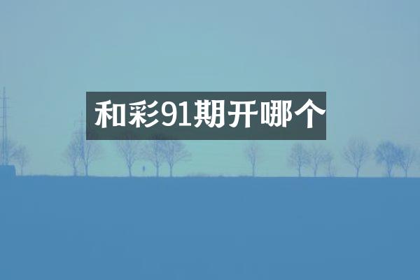 和彩91期开哪个