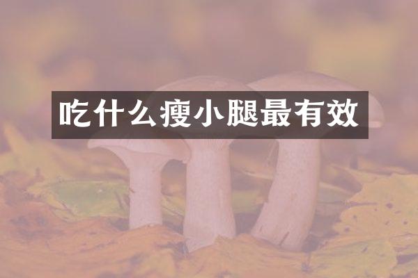 吃什么瘦小腿最有效