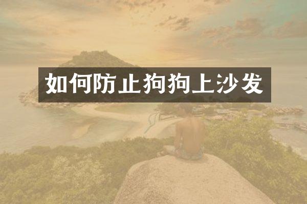 如何防止狗狗上沙发