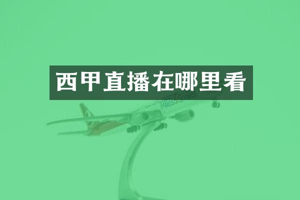 西甲直播在哪里看