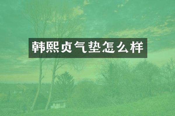 韩熙贞气垫怎么样