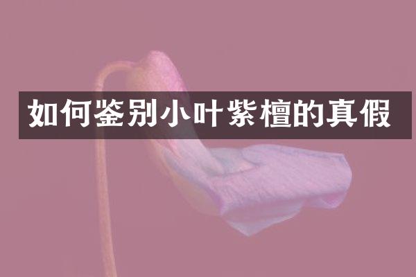 如何鉴别小叶紫檀的真假