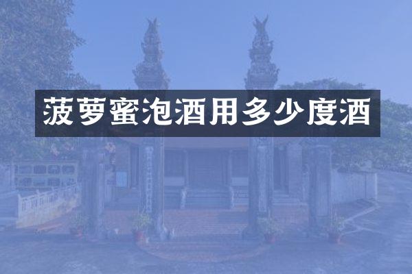菠萝蜜泡酒用多少度酒