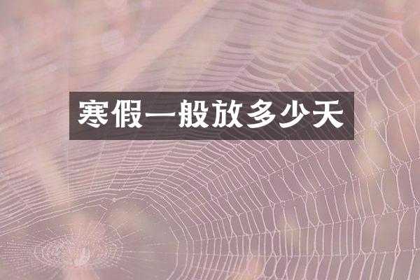 寒假一般放多少天