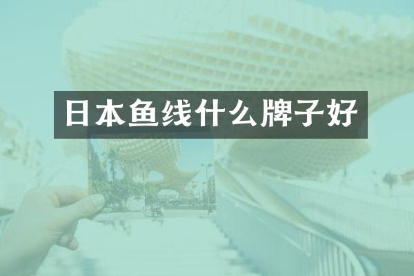 日本鱼线什么牌子好