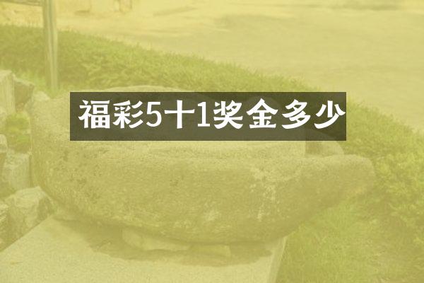 5十1奖金多少
