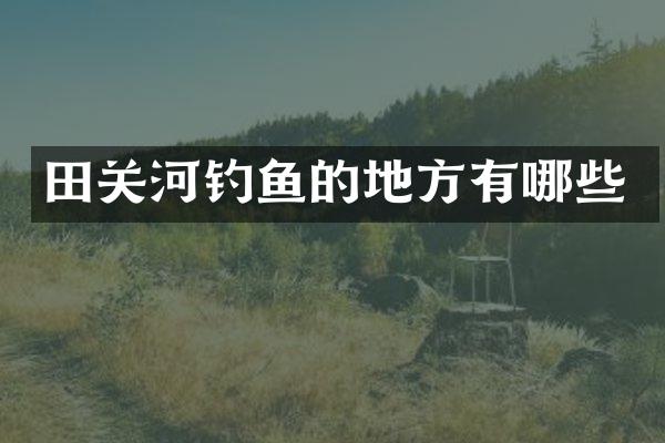 田关河钓鱼的地方有哪些