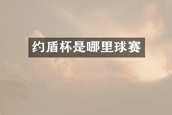 约盾杯是哪里球赛