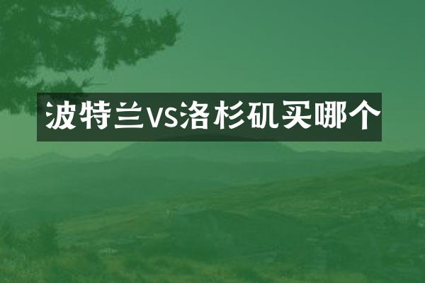 波特兰vs洛杉矶买哪个