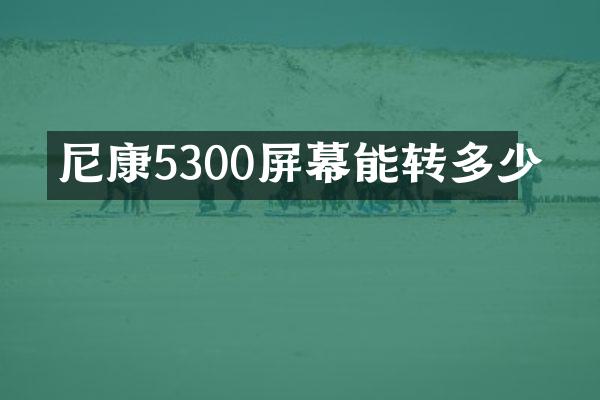 尼康5300屏幕能转多少