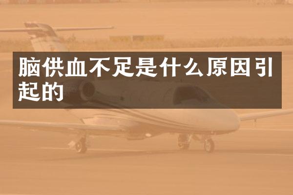脑供血不足是什么原因引起的