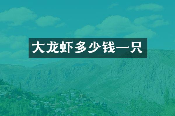 大龙虾多少钱一只