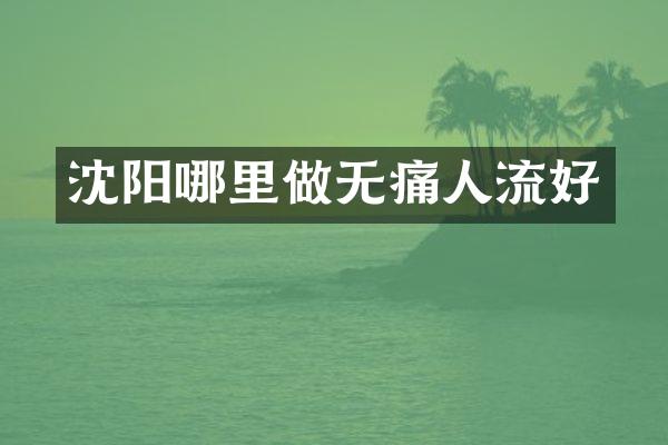 沈阳哪里做无痛人流好