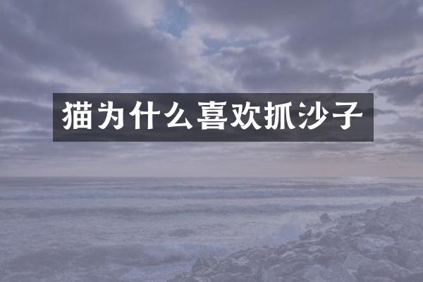 猫为什么喜欢抓沙子