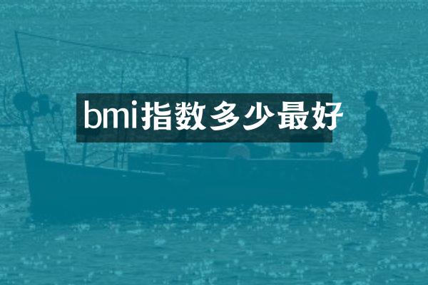 bmi指数多少最好