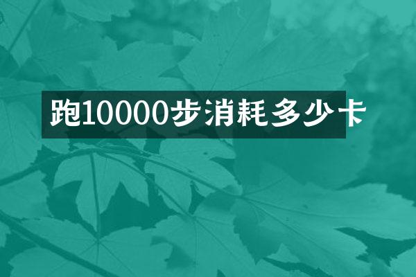 跑10000步消耗多少卡