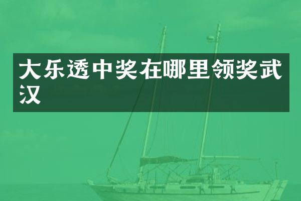大乐透中奖在哪里领奖武汉