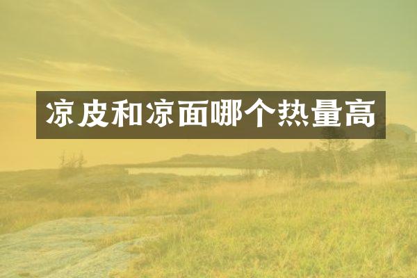 凉皮和凉面哪个热量高
