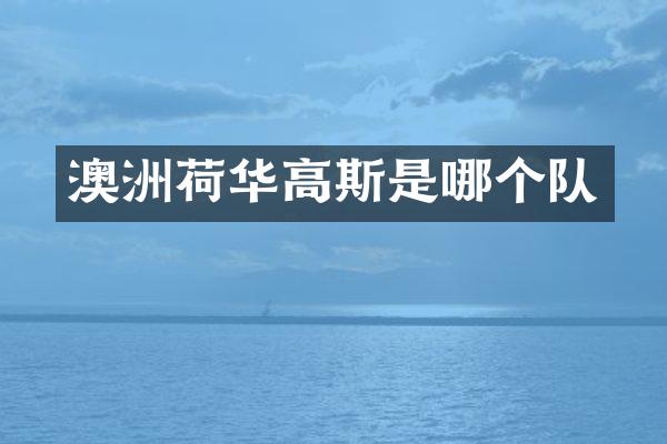 澳洲荷华高斯是哪个队