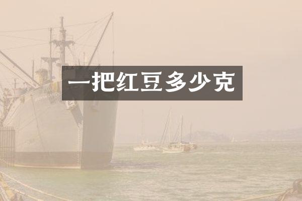 一把红豆多少克
