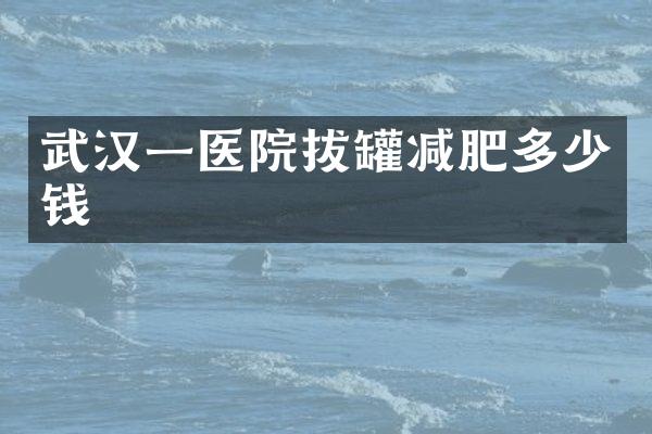武汉一医院拔罐减肥多少钱