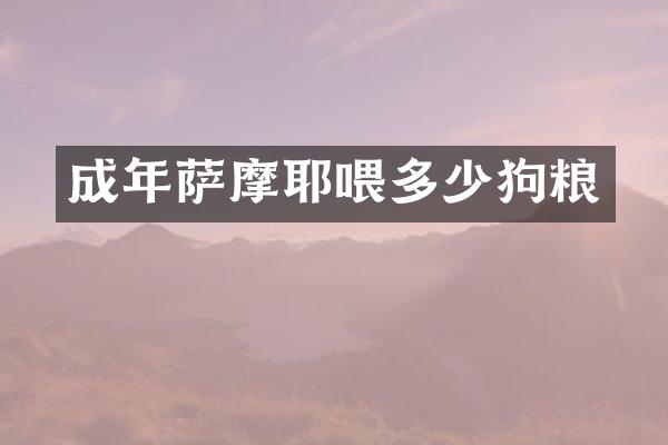 成年萨摩耶喂多少