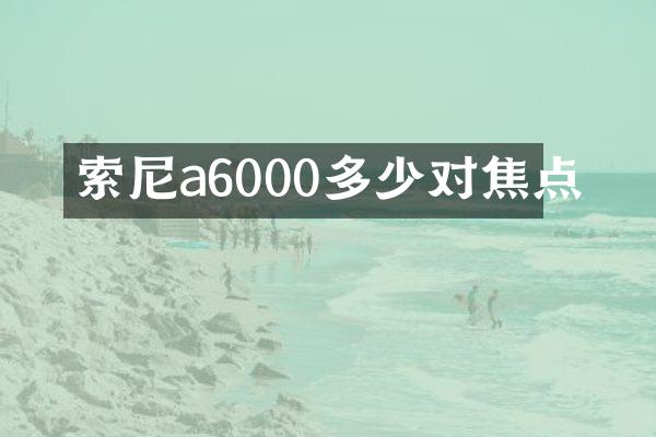 a6000多少对焦点
