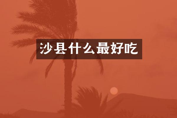 沙县什么最好吃