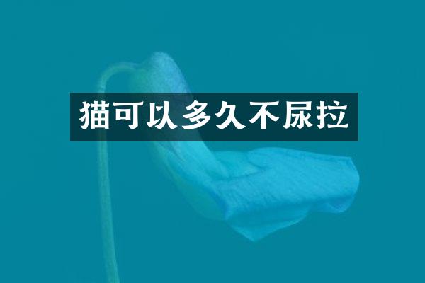 猫可以多久不尿拉