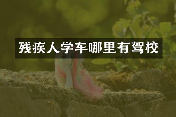 残疾人学车哪里有驾校