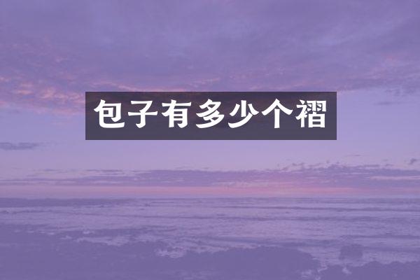 包子有多少个褶