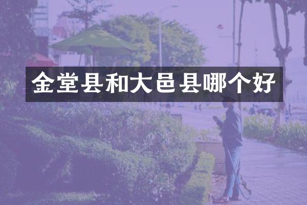 金堂县和大邑县哪个好
