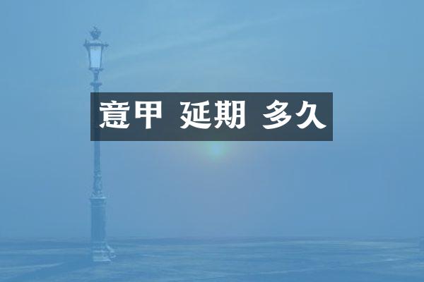 意甲 延期 多久
