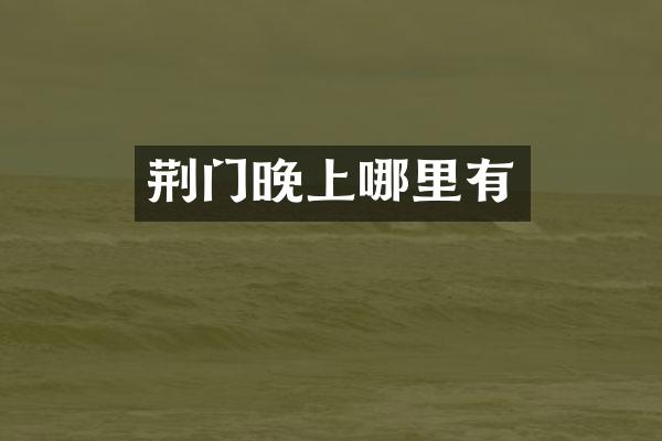 荆门晚上哪里有