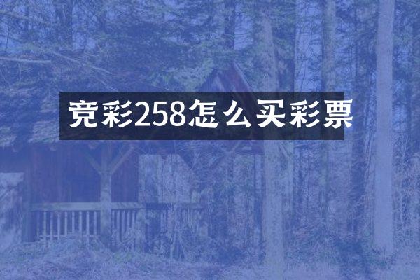 竞彩258怎么买彩票