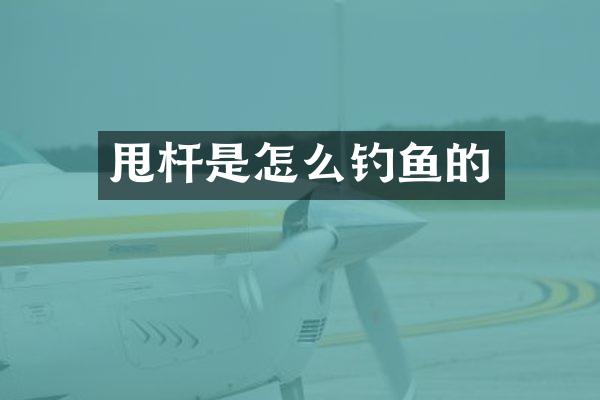 甩杆是怎么钓鱼的