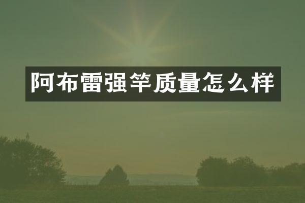 阿布雷强竿质量怎么样