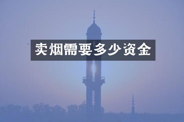 卖烟需要多少资金