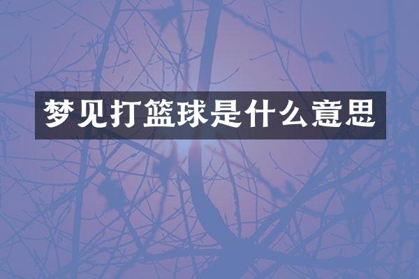 梦见打篮球是什么意思