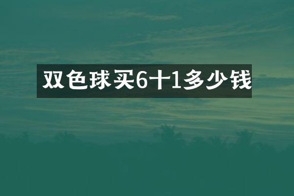 双色球买6十1多少钱