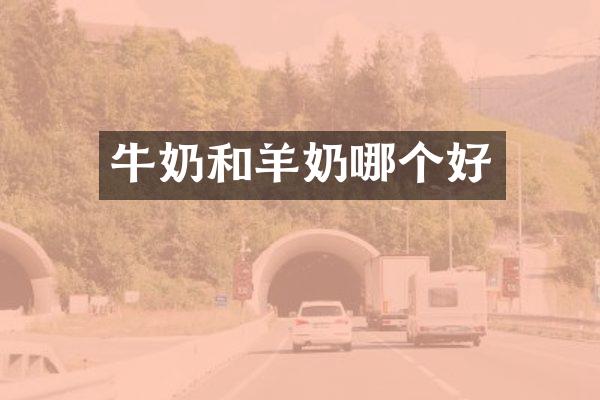 牛奶和羊奶哪个好