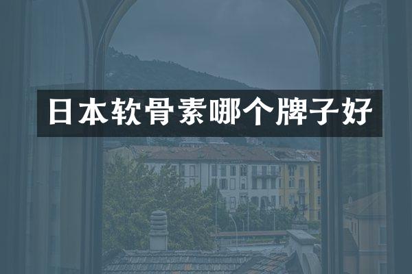 日本软骨素哪个牌子好