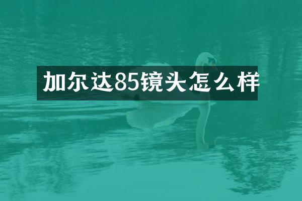加尔达85镜头怎么样