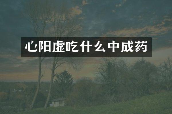 心阳虚吃什么中成药