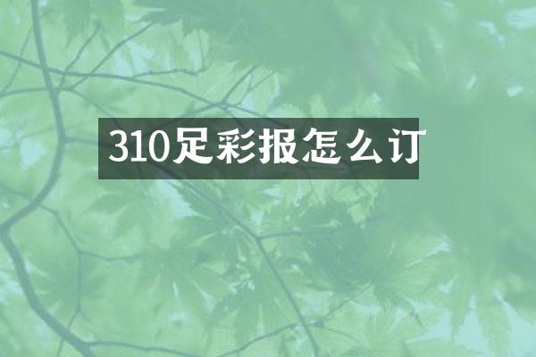 310报怎么订